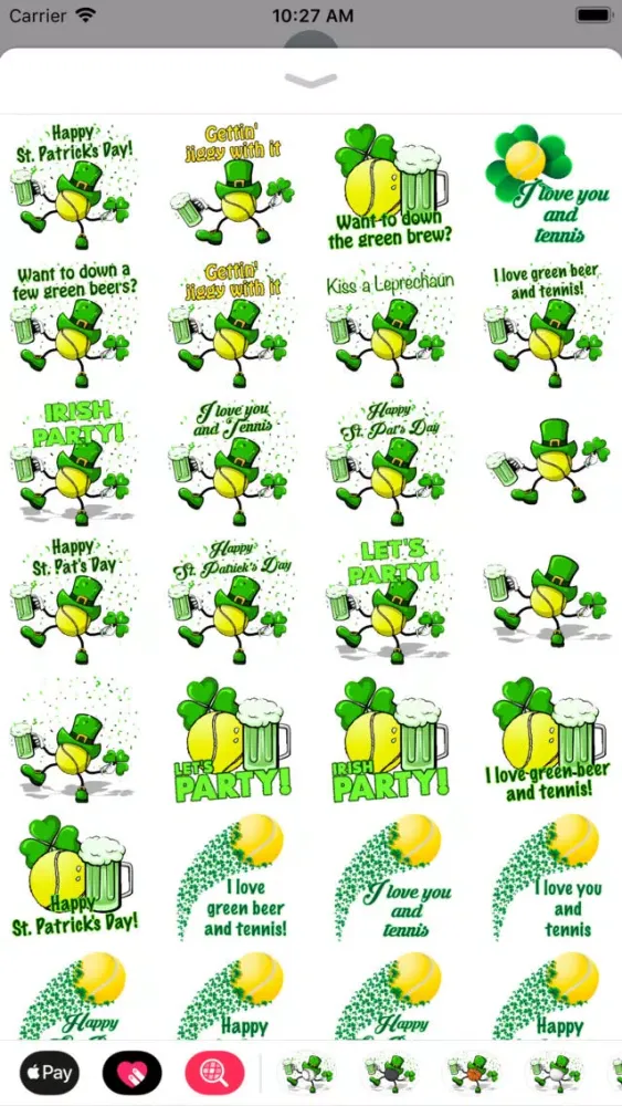 Capturas de pantalla de Tennis St. Pat's Stickers