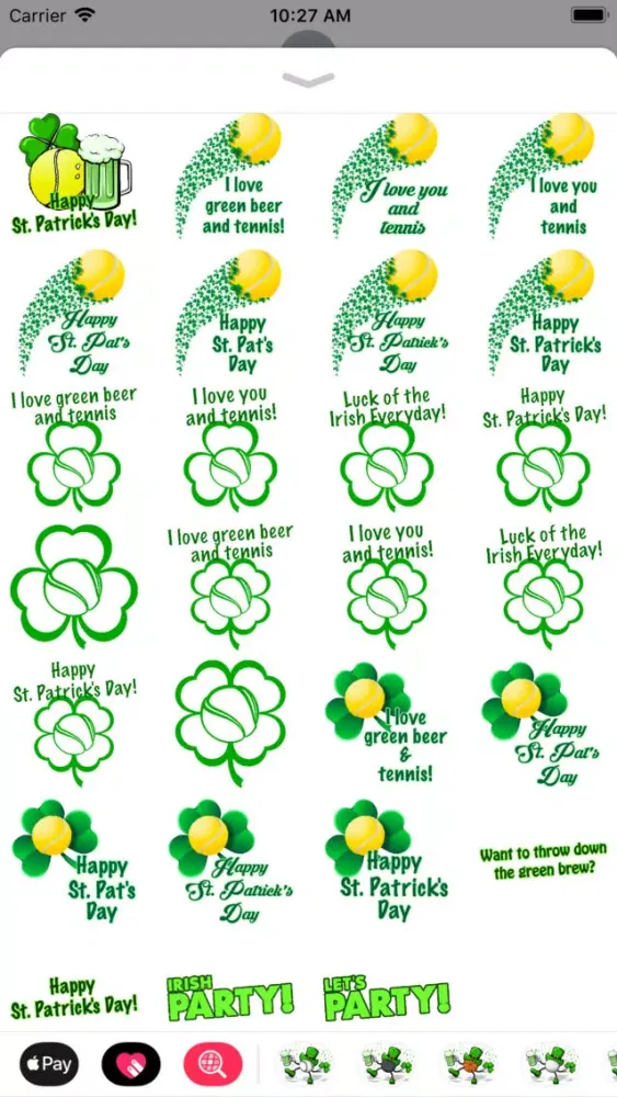 Capturas de pantalla de Tennis St. Pat's Stickers