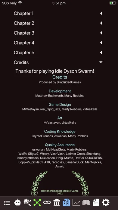 ภาพหน้าจอของ Idle Dyson Swarm