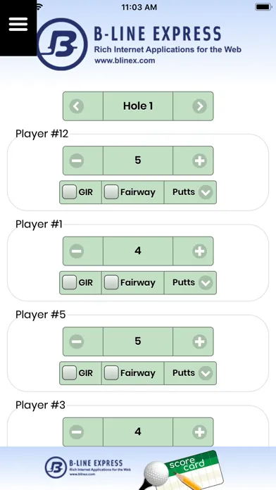 B-line Score Card应用截图