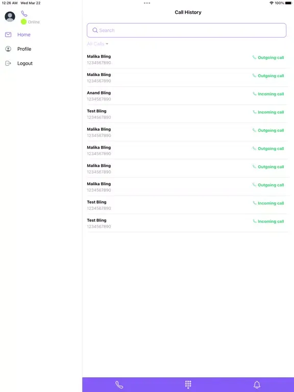 Capturas de tela do Bling Cloud Phone iPad 