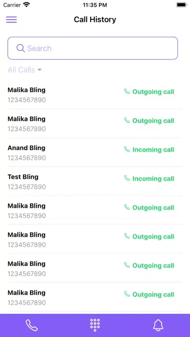Capturas de tela do Bling Cloud Phone
