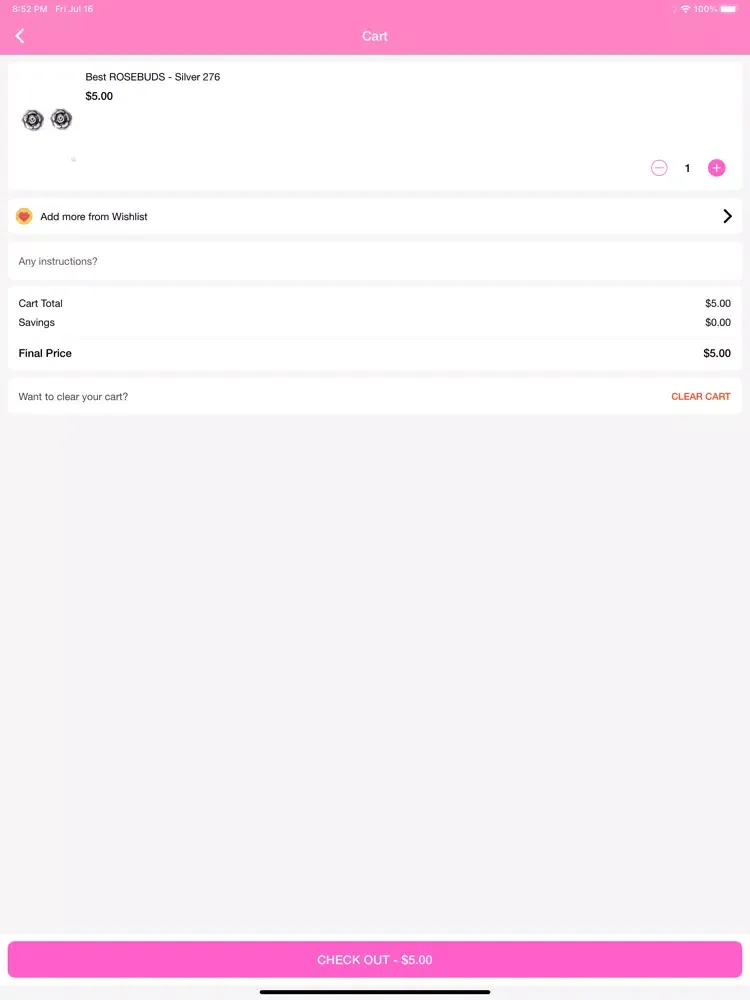 Ảnh chụp màn hình của Bling Street Boutique iPad 