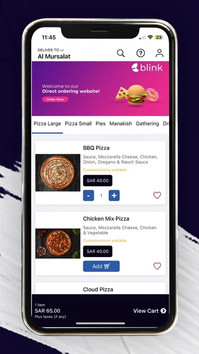 Tangkapan layar Cloud pizza - كلاود بيتزا
