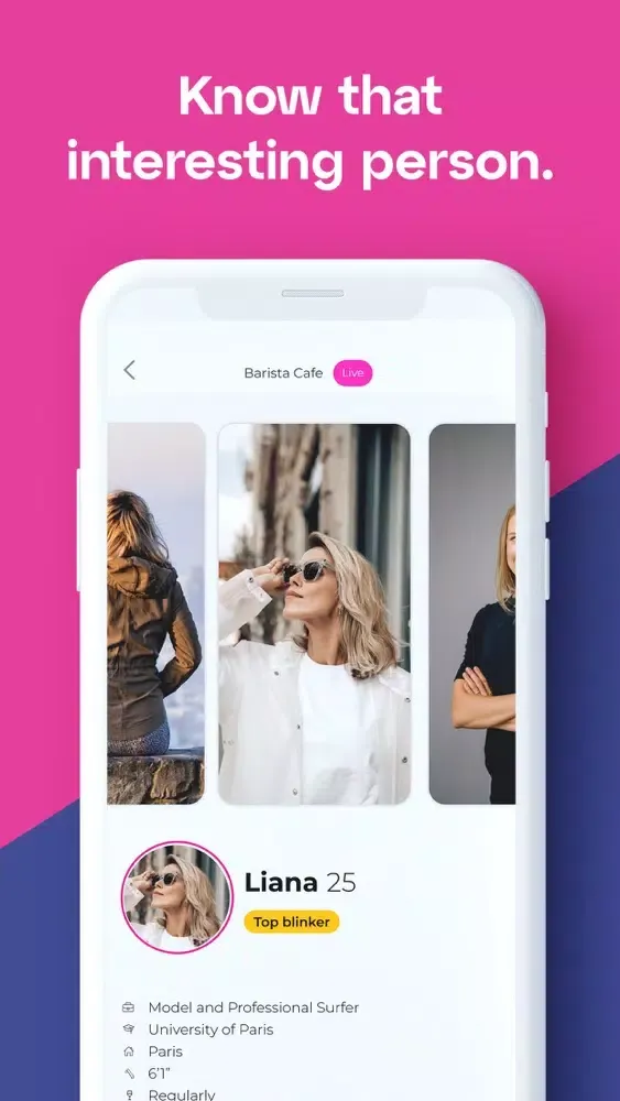 Captures d'écran de Blink Dating App