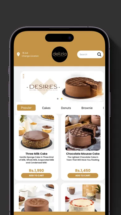 Delizia App Screenshots