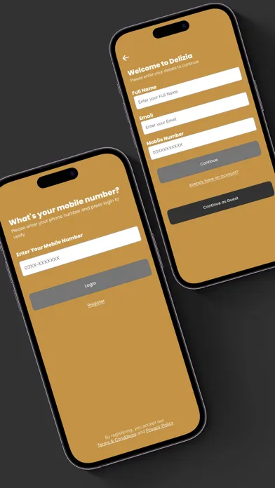 Delizia App Screenshots