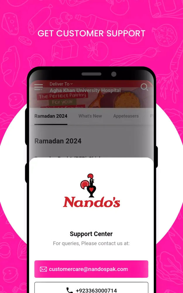 Tangkapan layar Nando's Pakistan