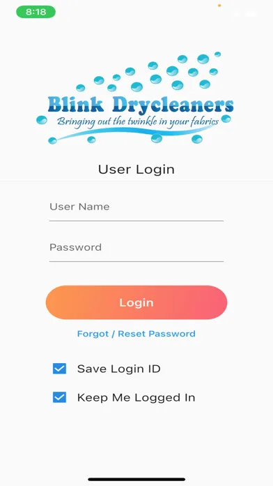Blink Drycleaners स्क्रीनशॉट