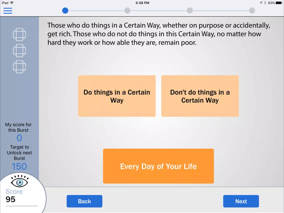 Zrzuty ekranu Science of Getting Rich: The Blink Training Course iPad 