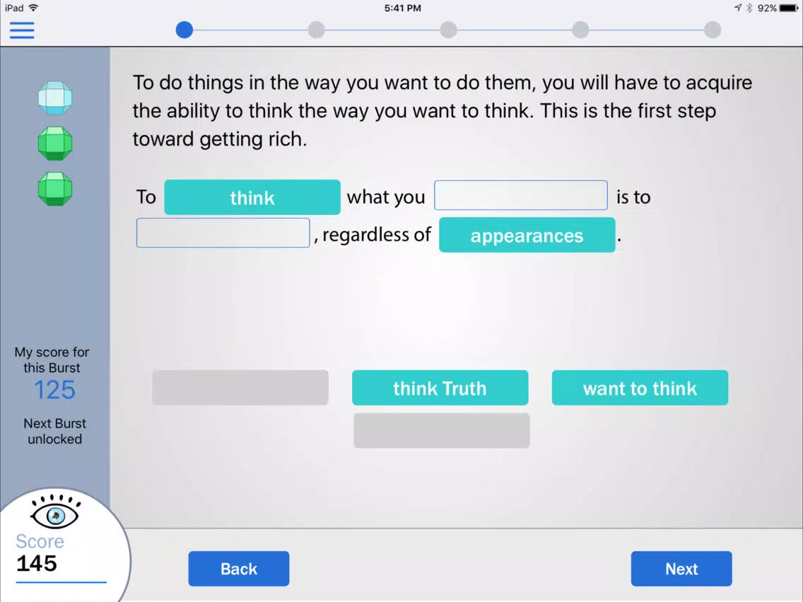 Zrzuty ekranu Science of Getting Rich: The Blink Training Course iPad 