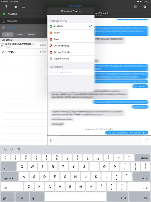 Capturas de pantalla de Blink Voice Comet iPad 