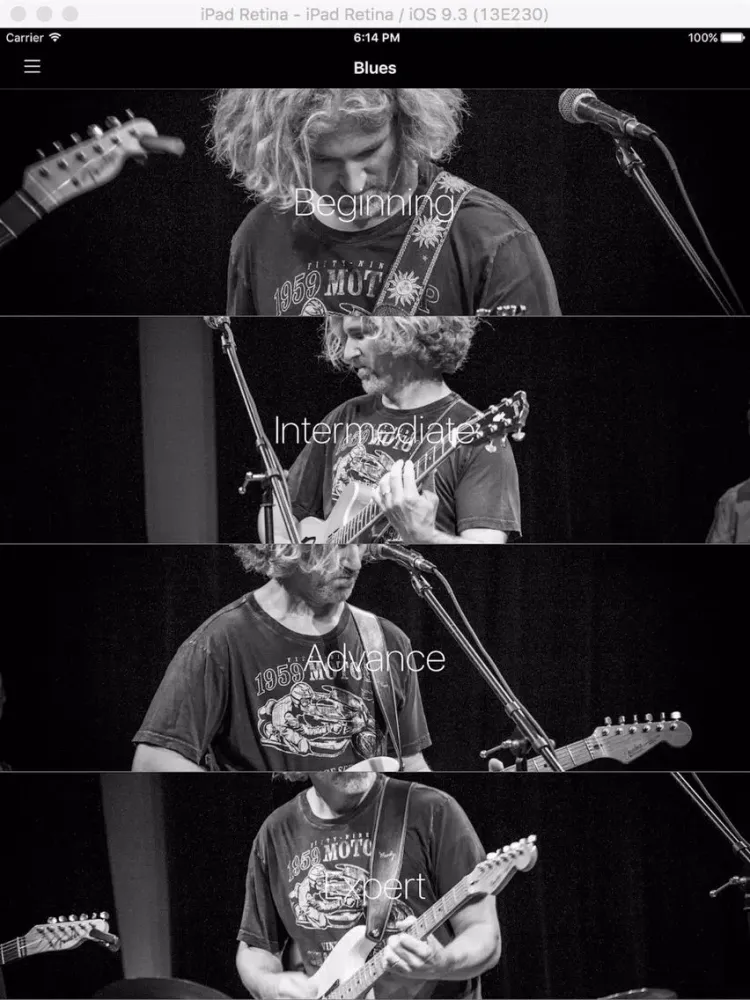 Zrzuty ekranu Learn Blues Rhythm Guitar by Rock Like The Pros iPad 