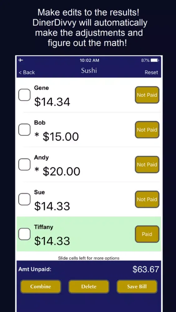 Capturas de pantalla de DinerDivvy - Split Bills Fast