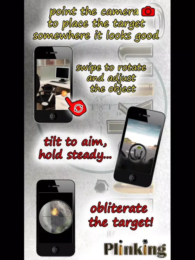 تصاویر Plinking - The original Augmented Reality 3D target shooting app! iPad 