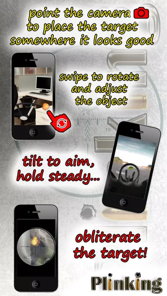 تصاویر Plinking - The original Augmented Reality 3D target shooting app!