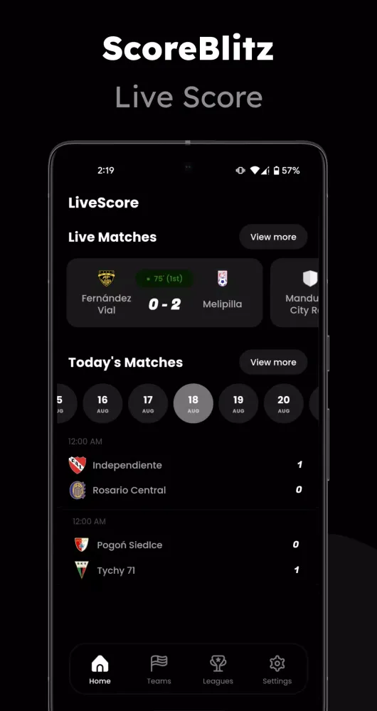 Live Football - Match Score应用截图