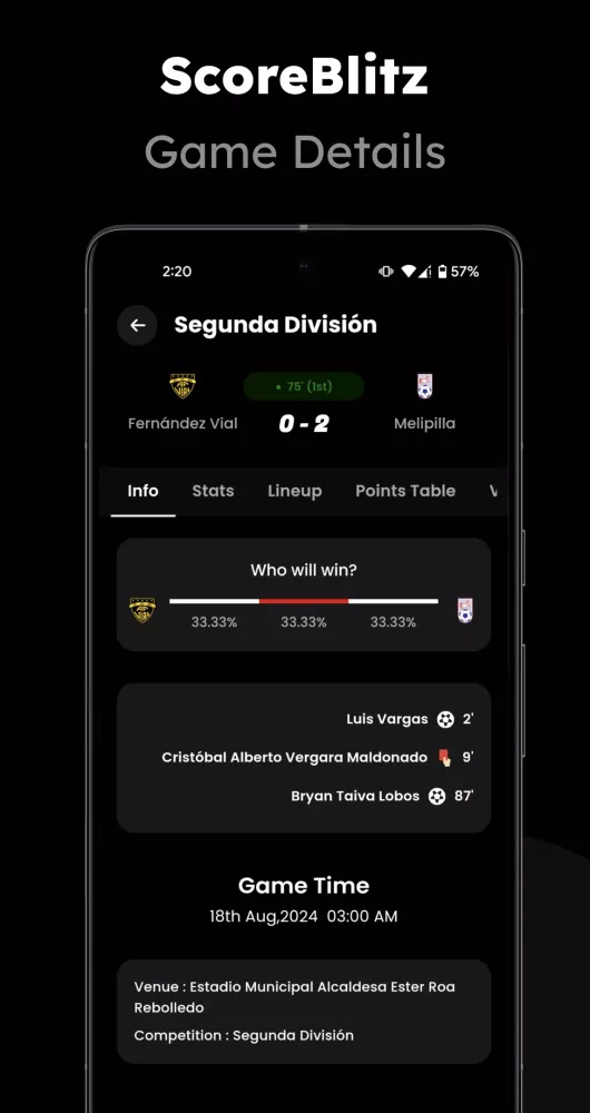 Live Football - Match Score应用截图