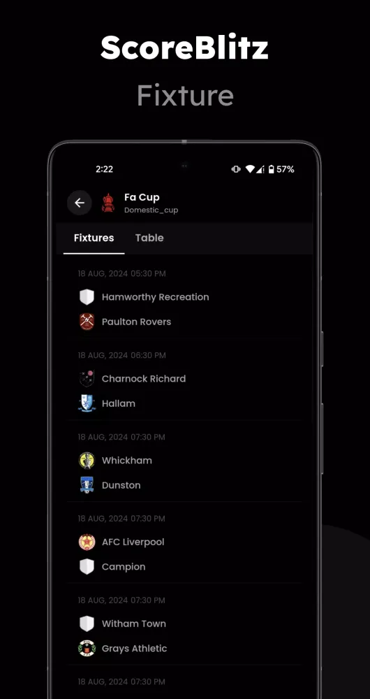 Live Football - Match Score应用截图
