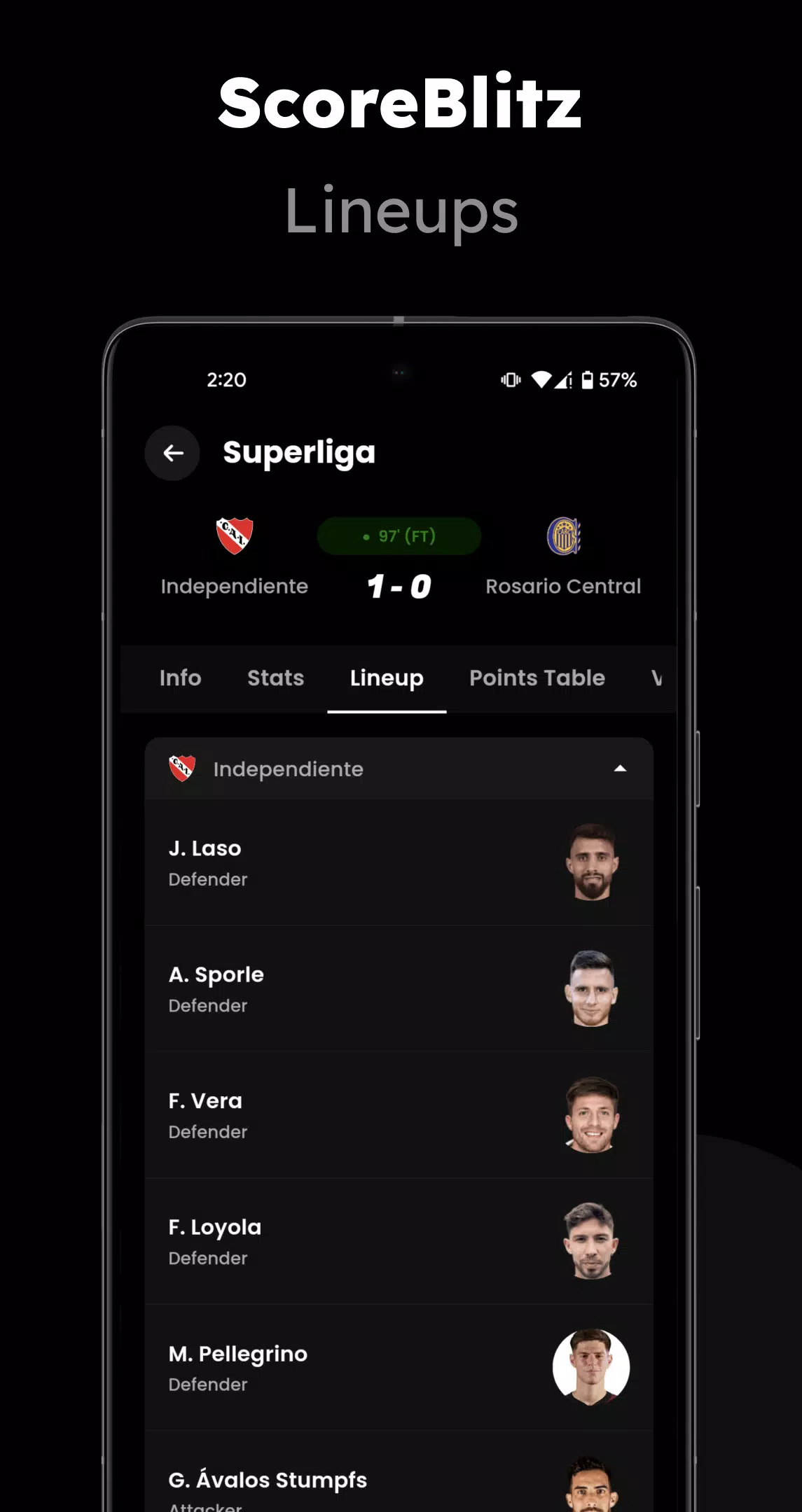 Live Football - Match Score Screenshots