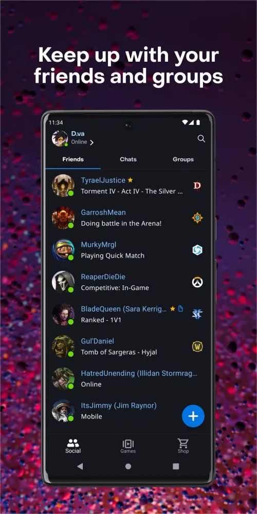 Captures d'écran de Battle.net