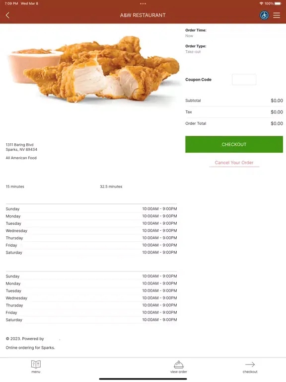 A&W Restaurant iPad 应用截图