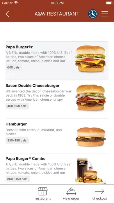 A&W Restaurant应用截图