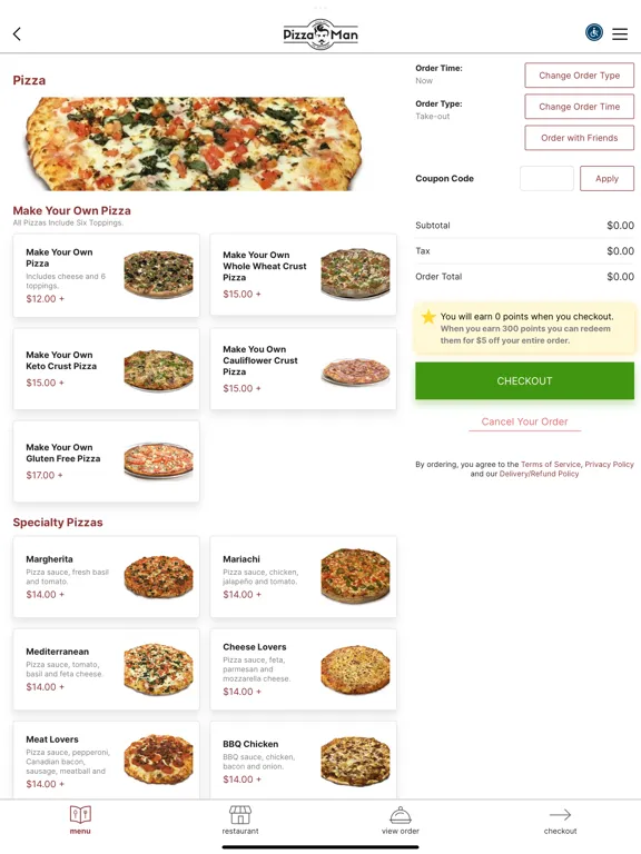 Pizza Man Pasadena iPad  سکرین شاٹس