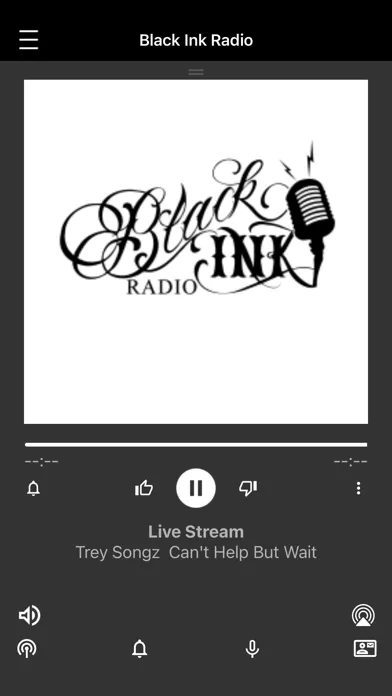 Ảnh chụp màn hình của Black Ink Radio