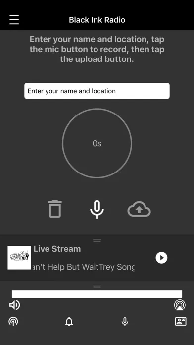 Ảnh chụp màn hình của Black Ink Radio