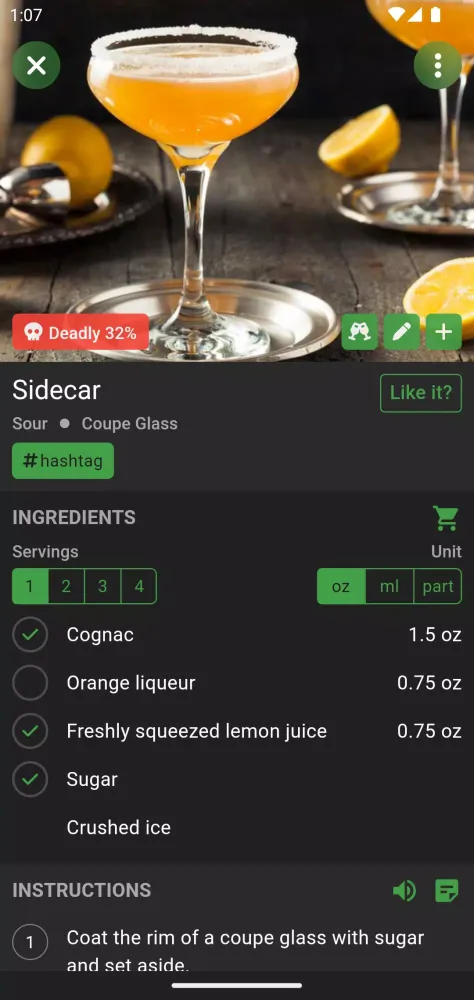 Tangkapan layar Cocktail Hobbyist - Recipes