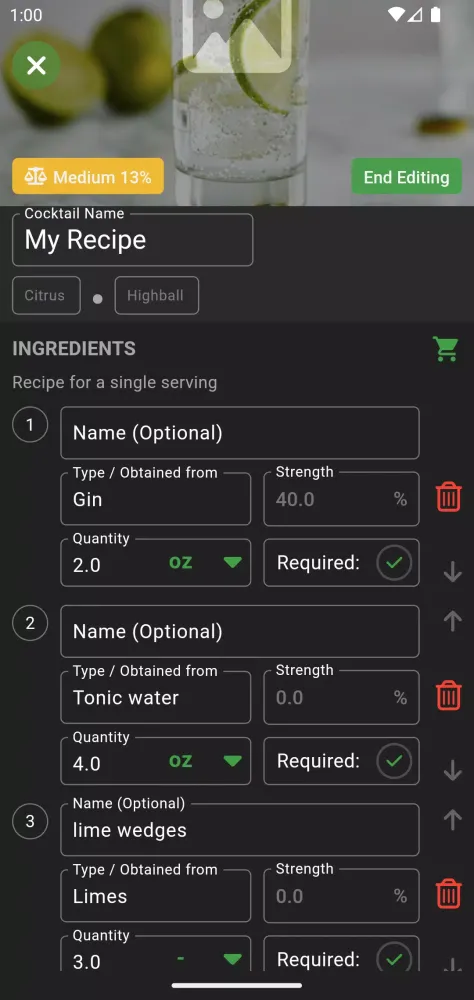 Tangkapan layar Cocktail Hobbyist - Recipes