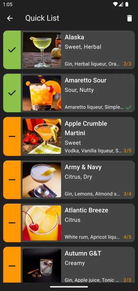Tangkapan layar Cocktail Hobbyist - Recipes