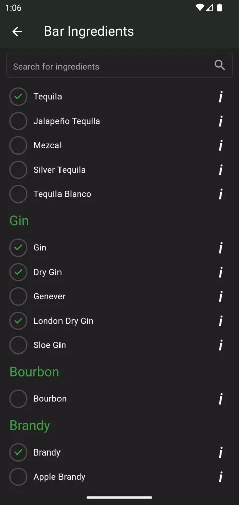 Tangkapan layar Cocktail Hobbyist - Recipes