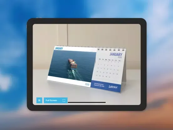Tangkapan layar Lubrizol AR Calendar iPad 