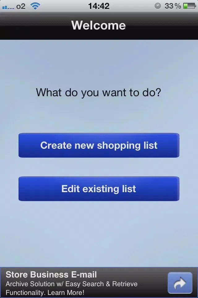 Tangkapan skrin Shared Shopping List