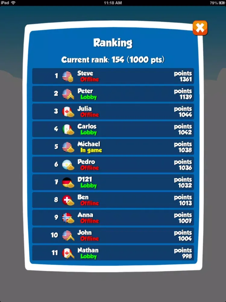 4 in a Row Multiplayer Pro iPad  Screenshots