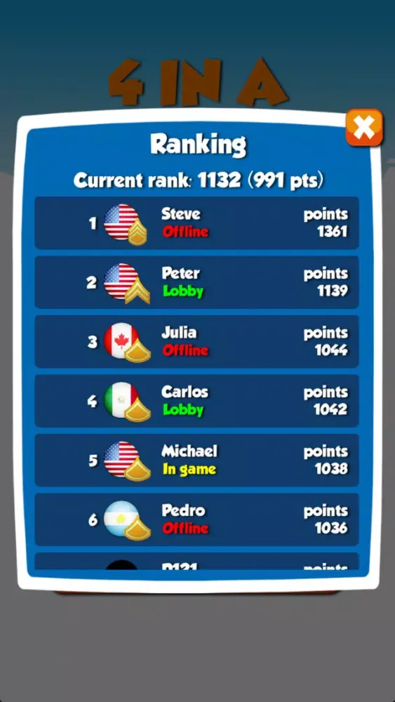 4 in a Row Multiplayer Pro Screenshots