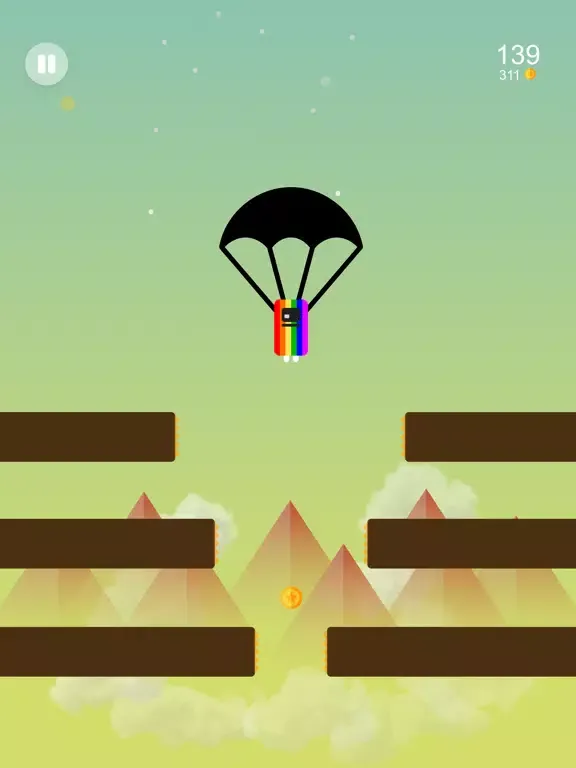 Capturas de tela do Skyfall parachute iPad 
