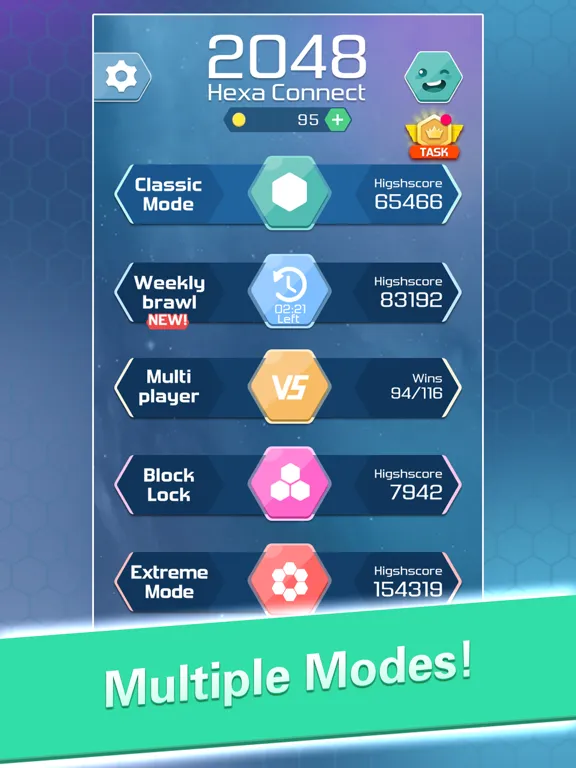 2048 Hexa Puzzle - Merge Block iPad  Screenshots