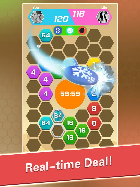 2048 Hexa Puzzle - Merge Block iPad  Screenshots