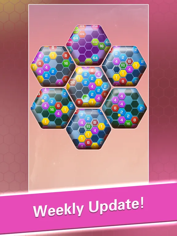 2048 Hexa Puzzle - Merge Block iPad  Screenshots
