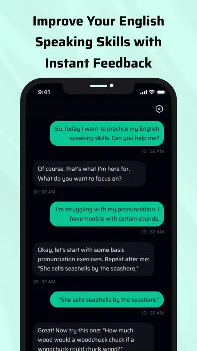 Capturas de tela do EnglishPro - AI Teacher