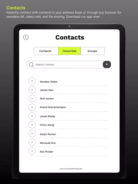 BlockCerts BCERTin iPad  Ekran Görüntüleri