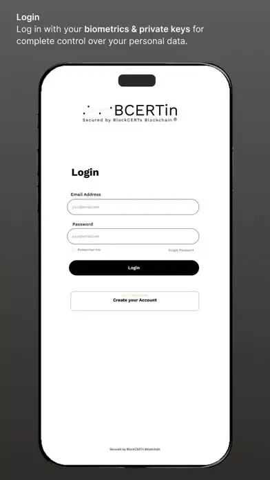 BlockCerts BCERTin Ekran Görüntüleri