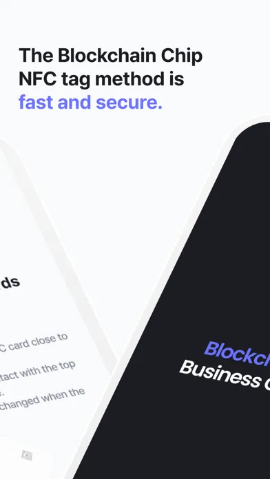 Blockchain Business Card Screenshots
