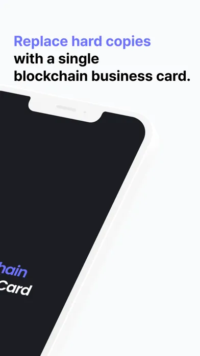 Blockchain Business Card Screenshots
