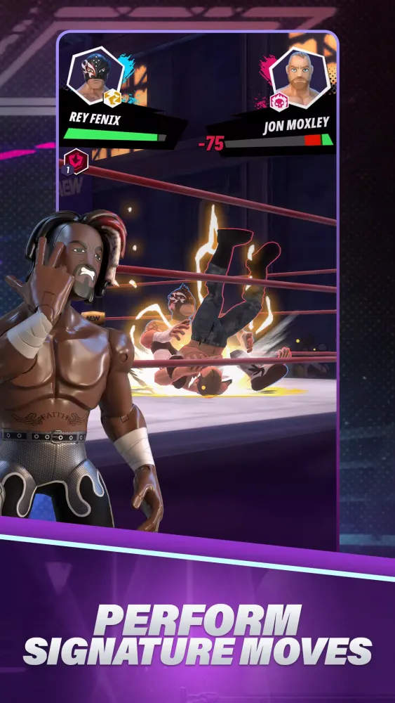Capturas de pantalla de AEW: Figure Fighters Wrestling