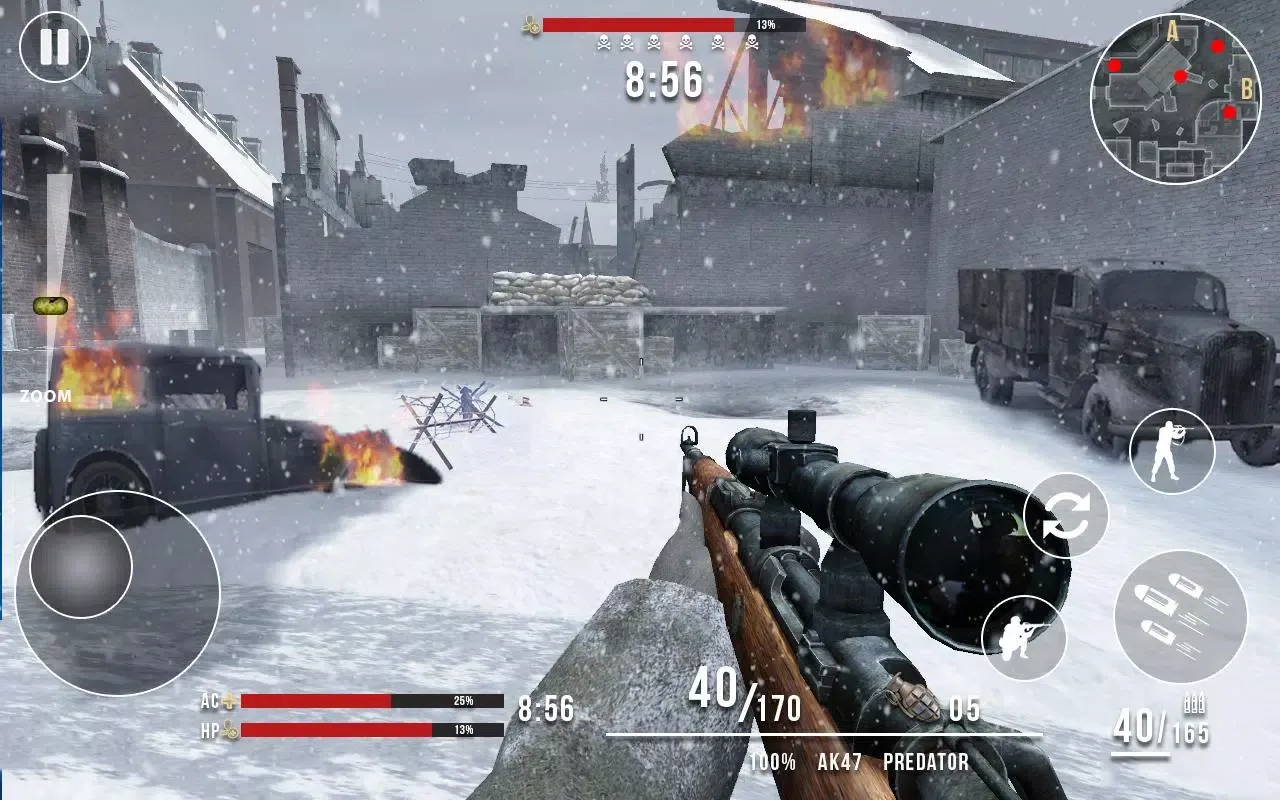 Zrzuty ekranu World War 2 Sniper Hero Games