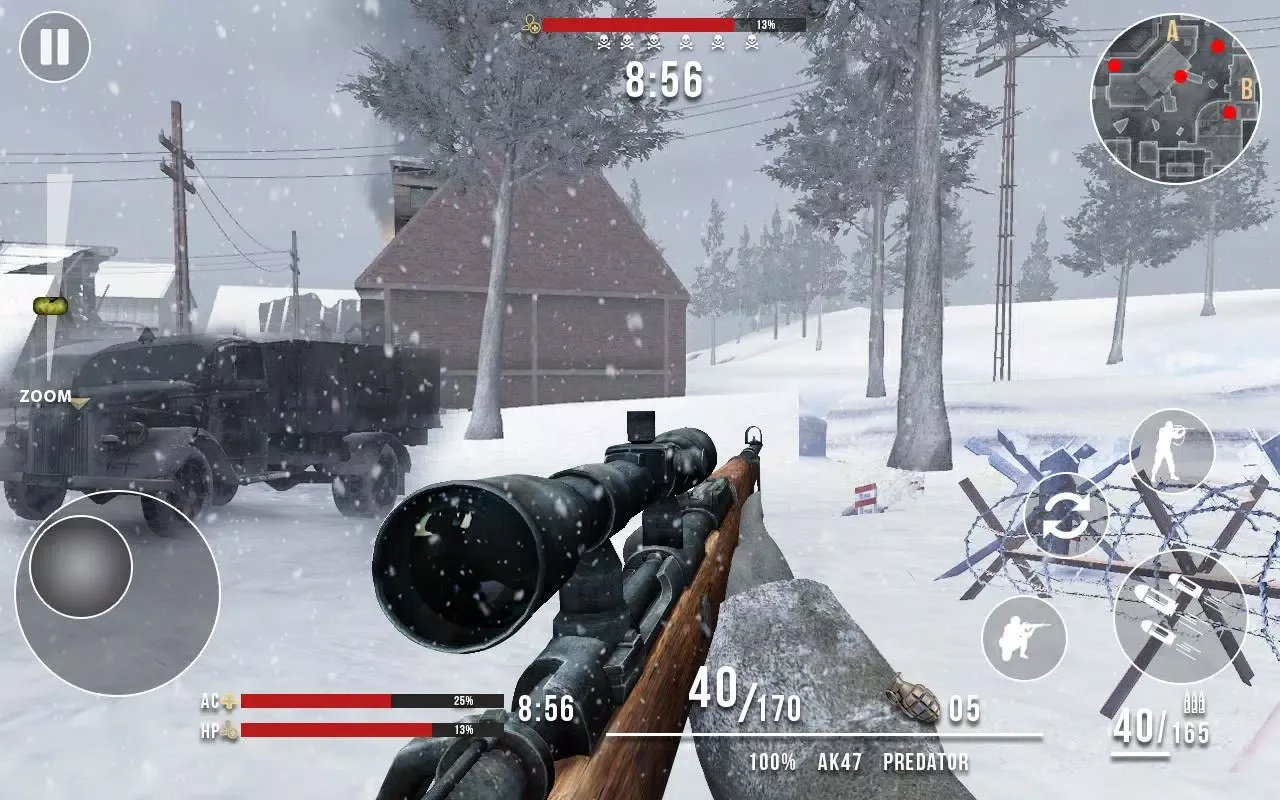Zrzuty ekranu World War 2 Sniper Hero Games